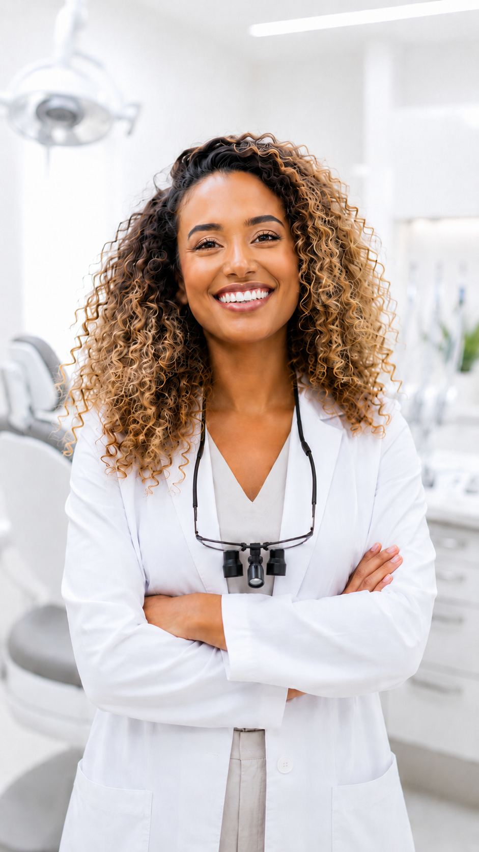 A young dentist in a clinic, finishing residency
